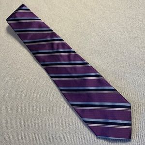 Pure silk Brooks Brothers purple striped tie brand new